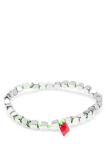 Гривна BOSS Steel Cube Elastic Bracelet Металик | 50532338, 0