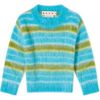 Пуловер Marni 3/4 Sleeve Brushed Multicolor Stripes Cropped Sweater "Cobalt" Тюркоазено | GCMD0503Q0-RGB44, 1