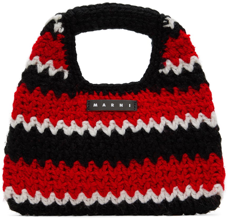 Дамска чанта Marni Marni Kids Crochet Chevron Tote Bag Многоцветен | M01288-M00RP, 0