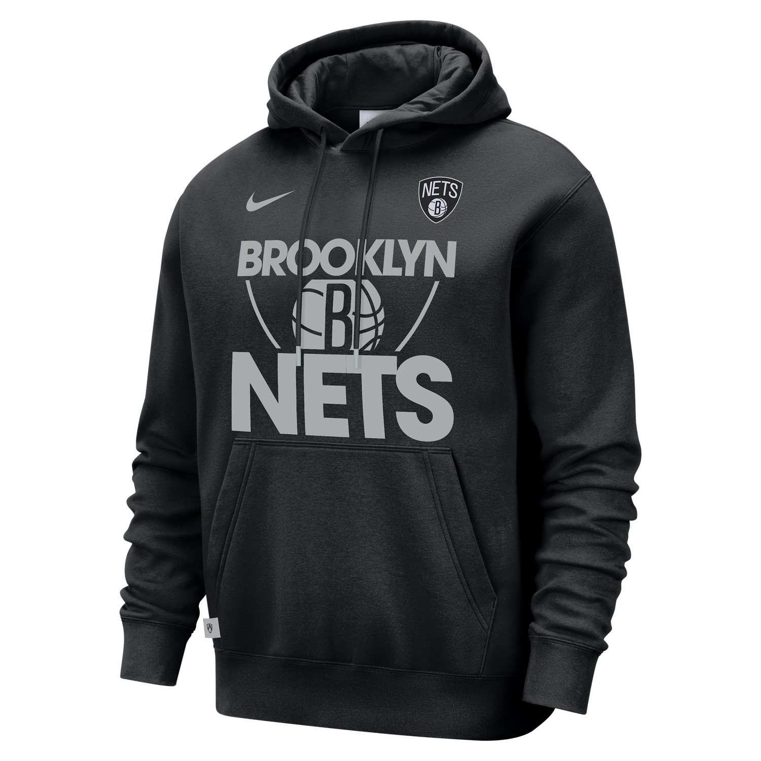 Суитчър Nike Brooklyn Nets Club Courtside Nike NBA Hoodie Черно | FZ7682-010, 0