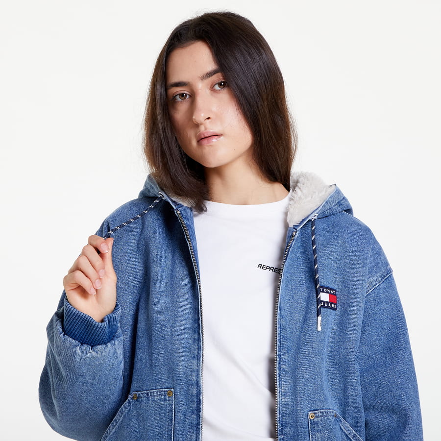 Яке Tommy Hilfiger Sherpa Hooded Trucker Denim Jacket Синьо | DW0DW14249 1A5, 1