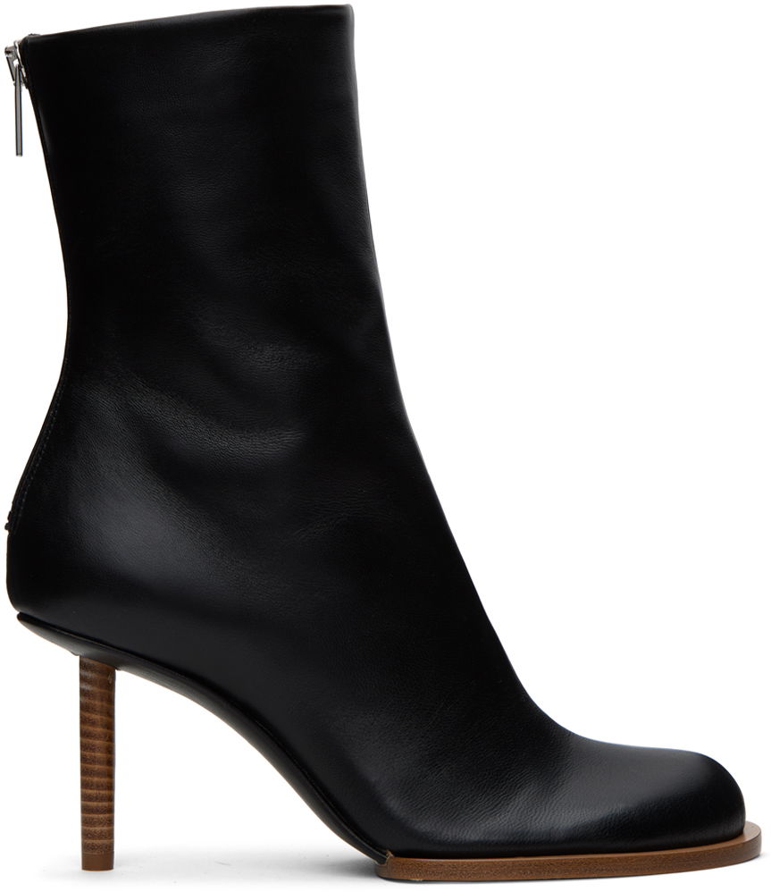 Кецове и обувки Jacquemus Le Chouchou 'Les Bottines Rond Carré' Boots "Black" Черно | 23H233FO116-3073, 0