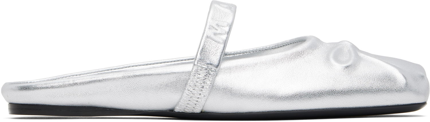 Облекло Marni Marni Leather Little Bow Sabot Slippers Металик | SBMS010400 PR695, 0