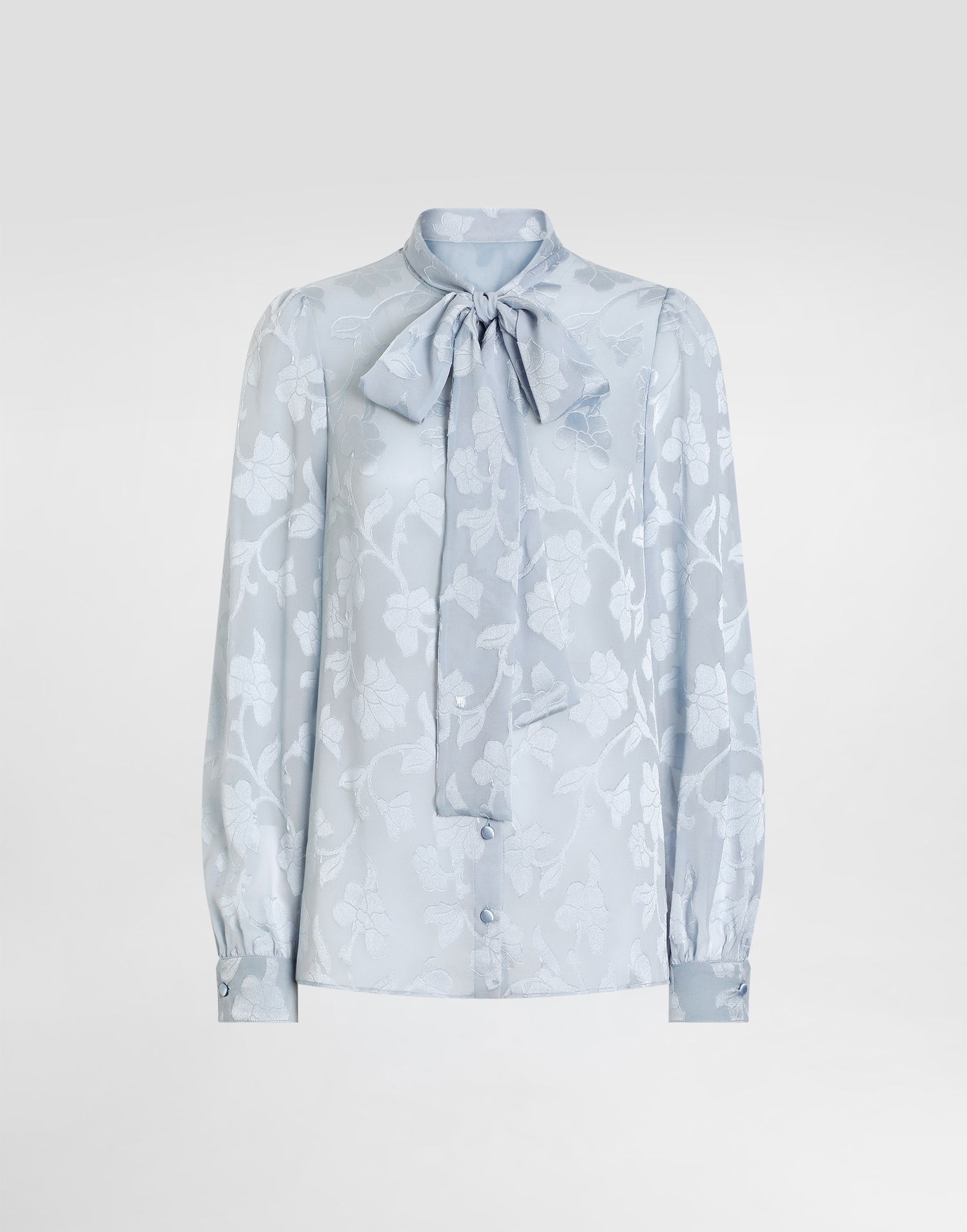 Риза Dolce & Gabbana Dolce & Gabbana Floral Jacquard Shirt with Tie Синьо | F5T81TFJ1J3B0276, 0