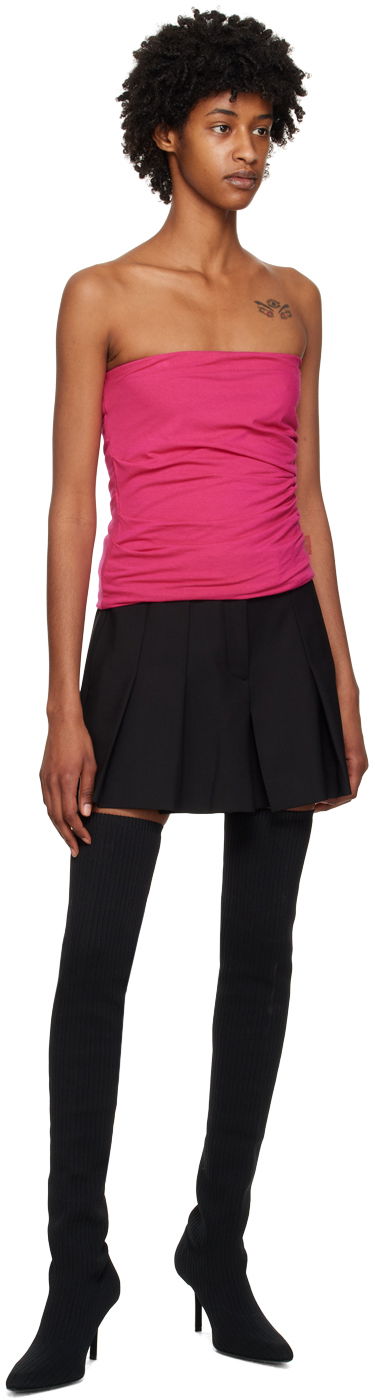 Потник Helmut Lang Ruched Tube Top Розово | N01HW510, 3