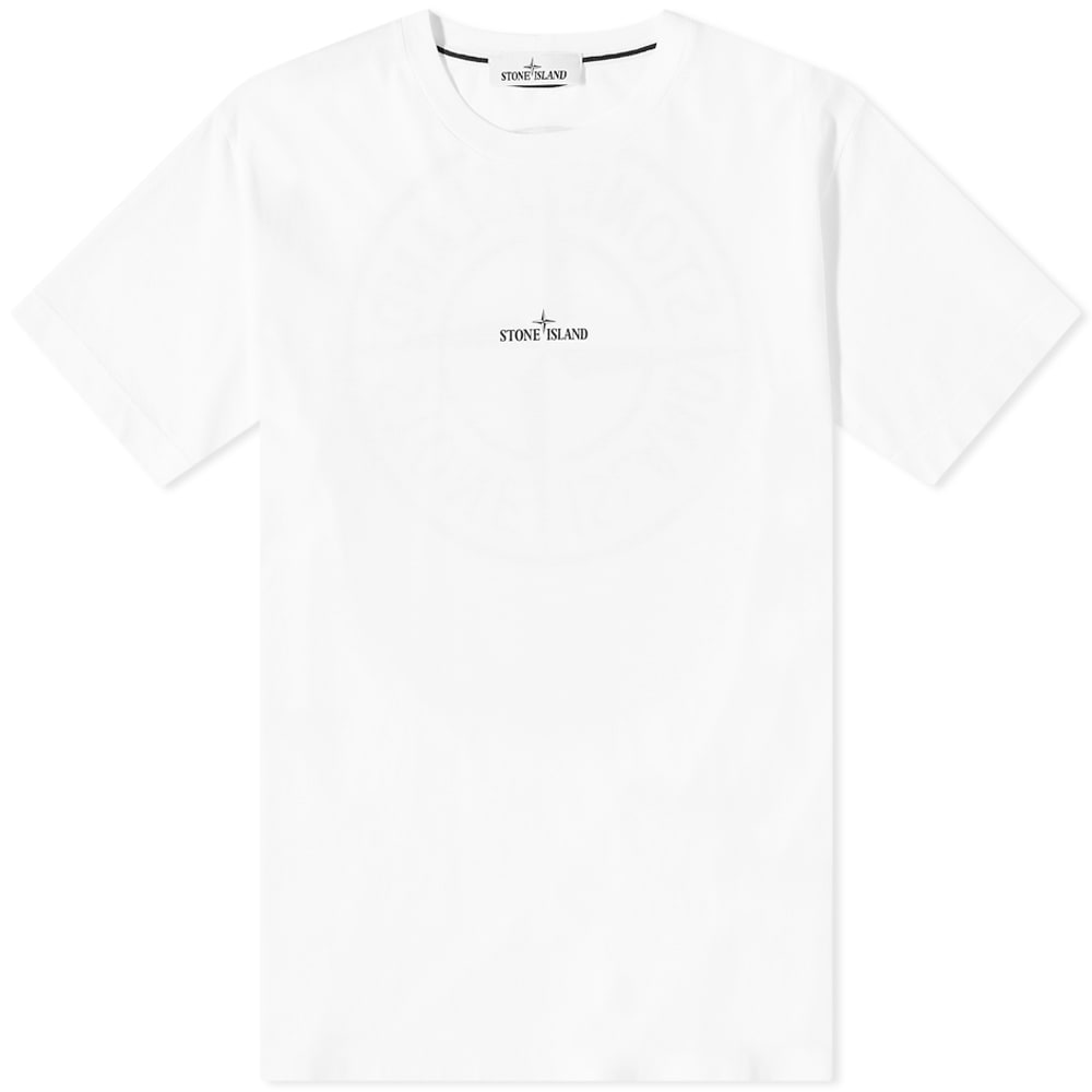 Тениска Stone Island Tricromia Three Print Tee Бяло | 76152NS94-V0001, 0