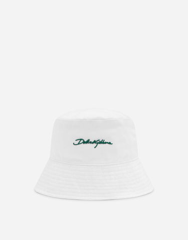 Шапка Dolce & Gabbana Logo Bucket Hat Бяло | GH895AGI334W0800, 0
