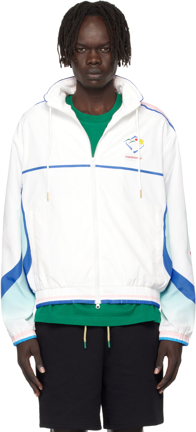 Ветровка Casablanca Casablanca Casa Sportif Windbreaker Jacket Бяло | U-MPF25-JK-033-01