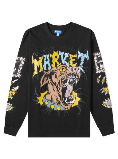 Тениска MARKET Warped Beware T-Shirt Черно | 398000373-BLK