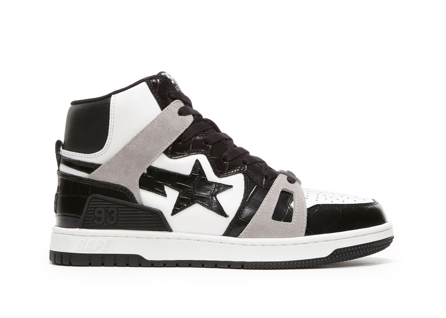 Кецове и обувки BAPE Bape Sta 93 Hi "Black Light Grey" Черно | 001FWG701035X, 0