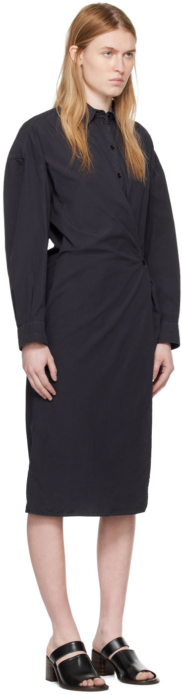 Pокля LEMAIRE Lemaire Wrap Midi Dress Черно | DR1024 LF445, 3