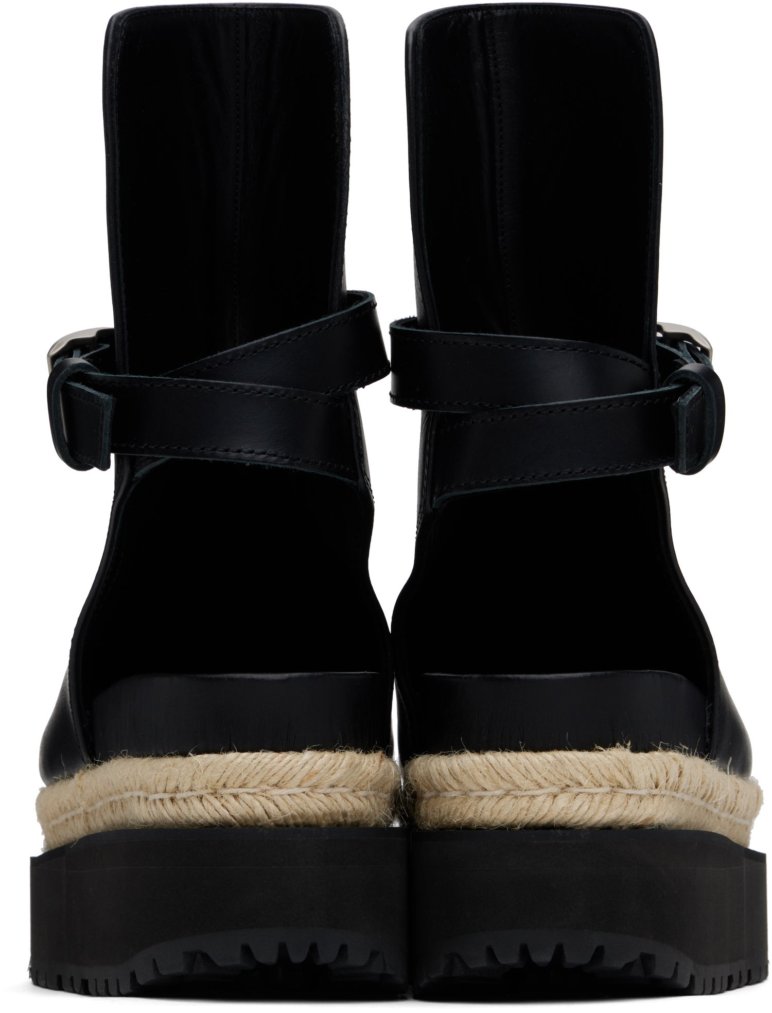 Pокля sacai sacai Jodphur Espadrille Platform Sandals Черно | 25-07919, 1