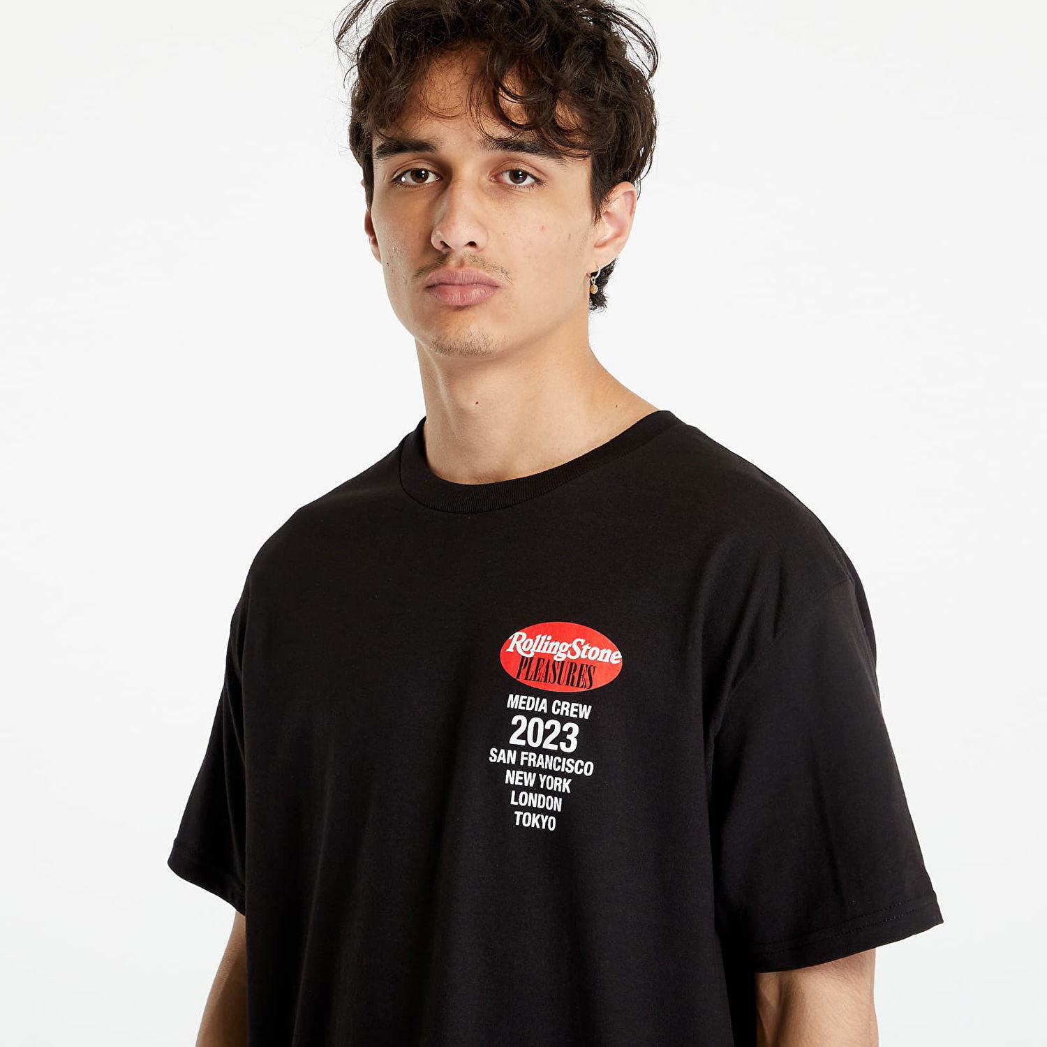 Тениска Pleasures Rolling Stone T-Shirt Черно | P23SU056 BLACK, 1