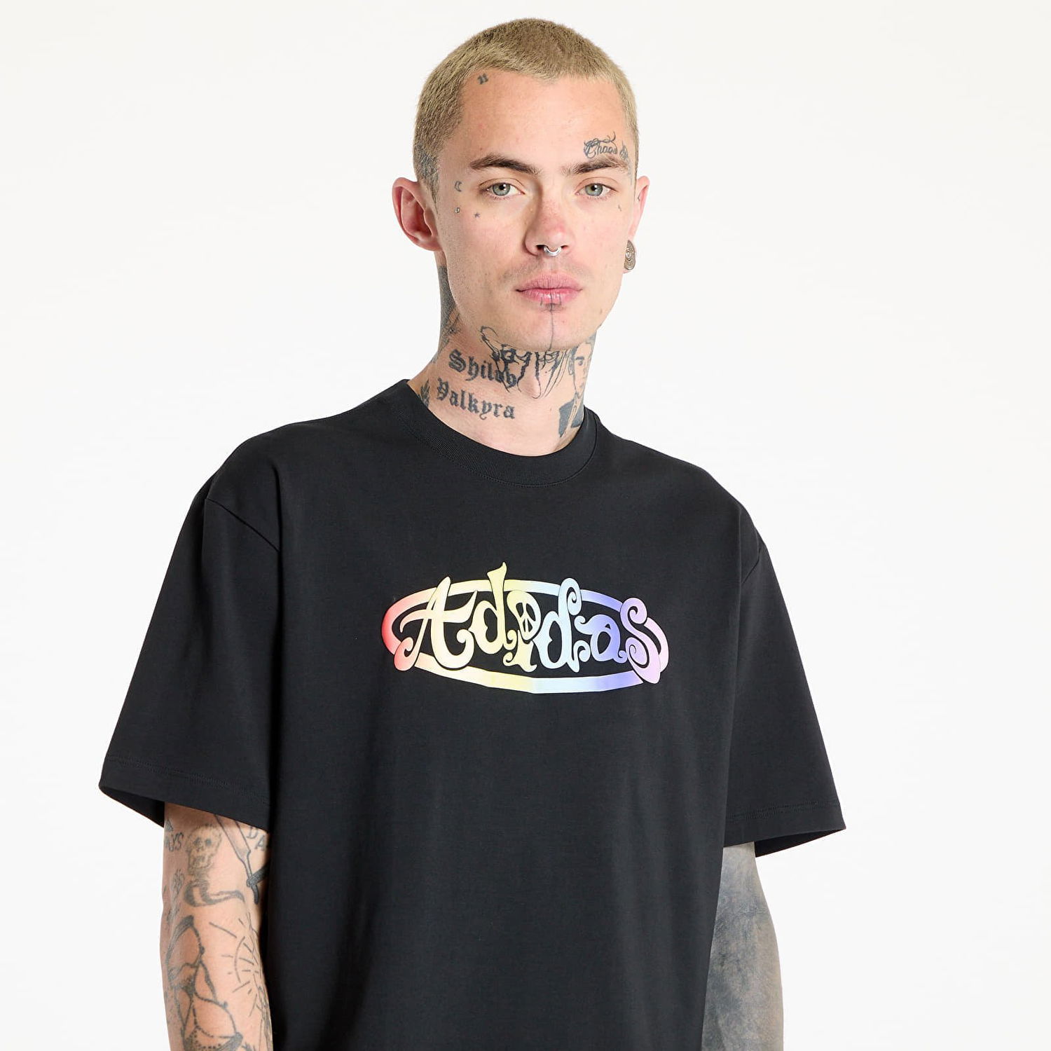 Тениска adidas Originals Jeremy Scott Pride Graphic Cropped T-Shirt Черно | JY2011, 1