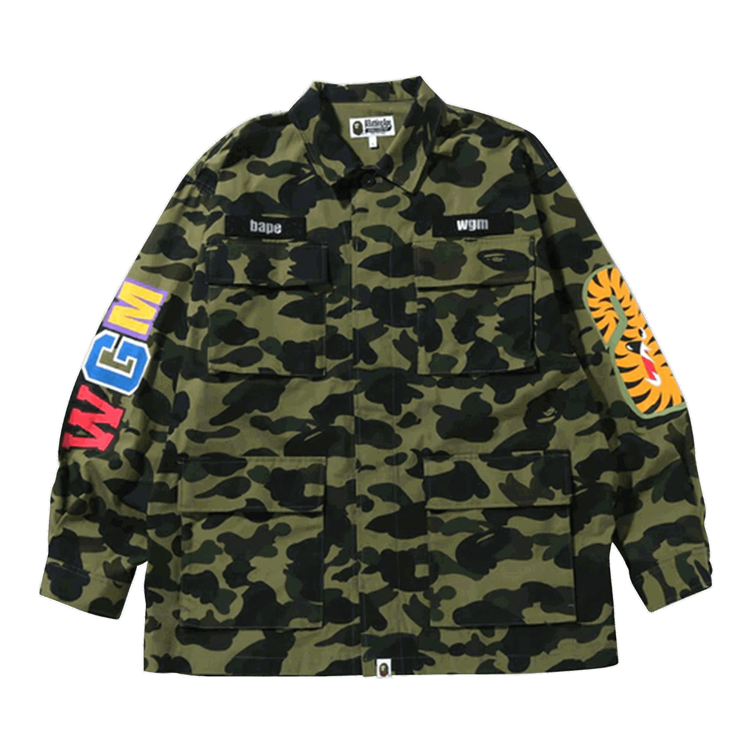 Риза BAPE 1st Camo Shark Relaxed Fit Military Shirt Зелено | 1I30 131 013 GREEN, 0