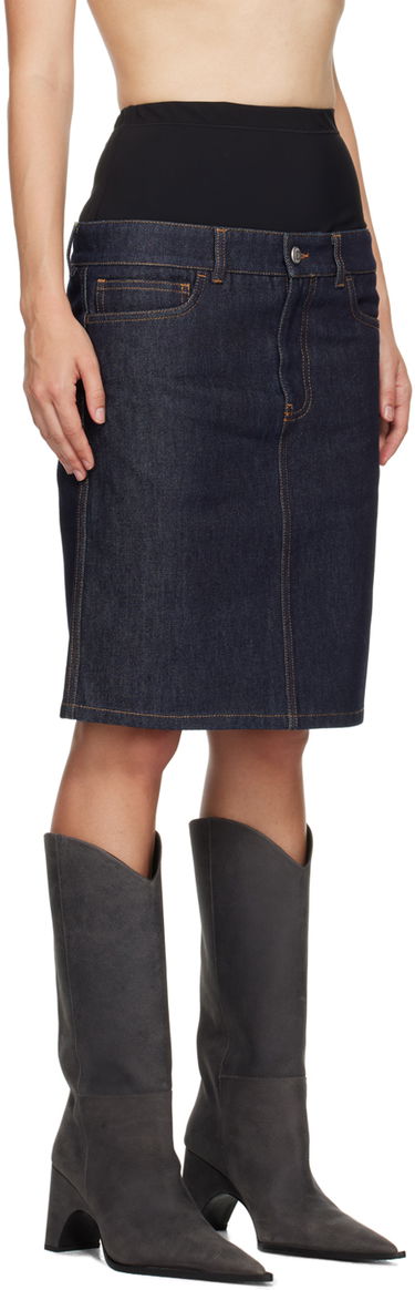 Пола Coperni Coperni Hybrid Denim Midi Skirt Синьо | COPJ62F2011, 1