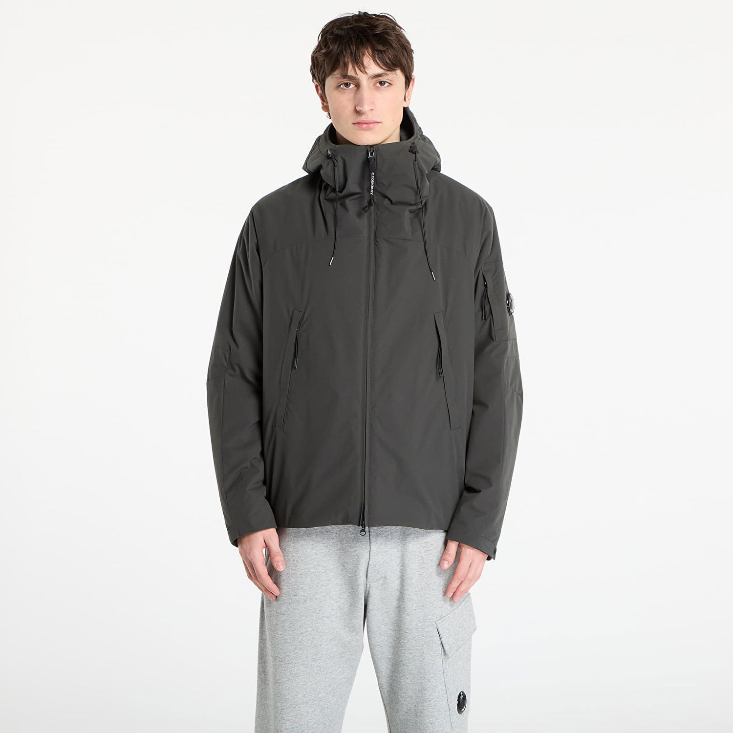 Яке C.P. Company Hooded Full-Zip Jacket Сиво | 19CMOW006A110264A-978, 0