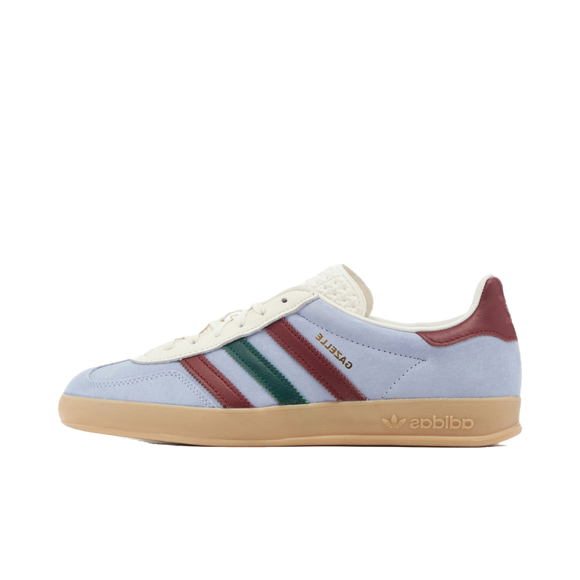 Кецове и обувки adidas Originals Gazelle Indoor Blue Dawn Collegiate Burgundy Сиво | IG4994