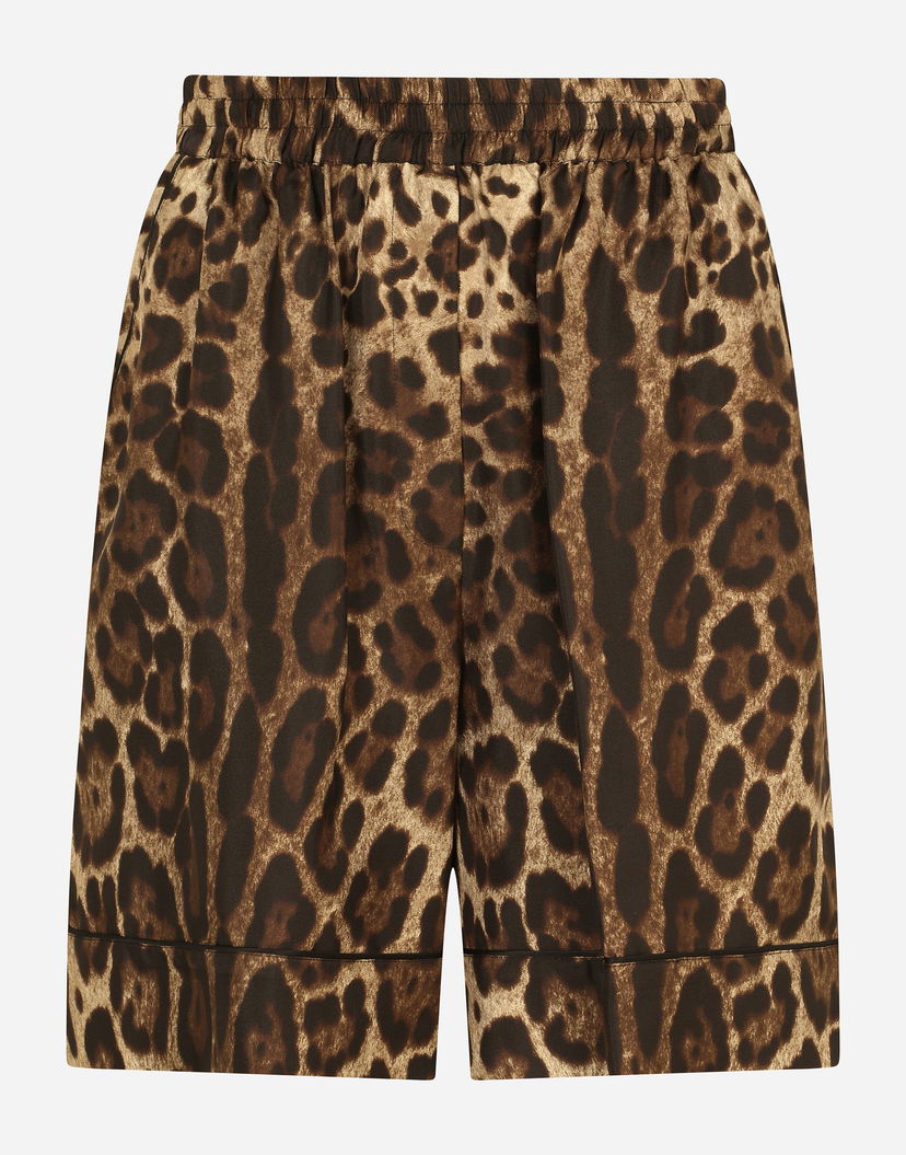 Къси панталони Dolce & Gabbana Dolce & Gabbana Animal Print Shorts Кафяво | FTAM7THS1ZXHY13M