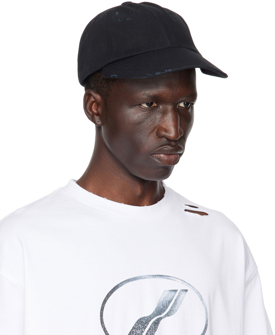 Шапка с козирка We11done We11done Damaged Baseball Cap Черно | WD-AH1-24-406-U-BK, 1