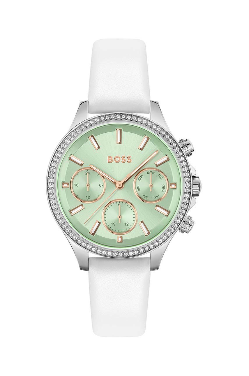 Часовник BOSS Wrist Watch with Crystals and a Mint Green Dial Бяло | 1502629, 0