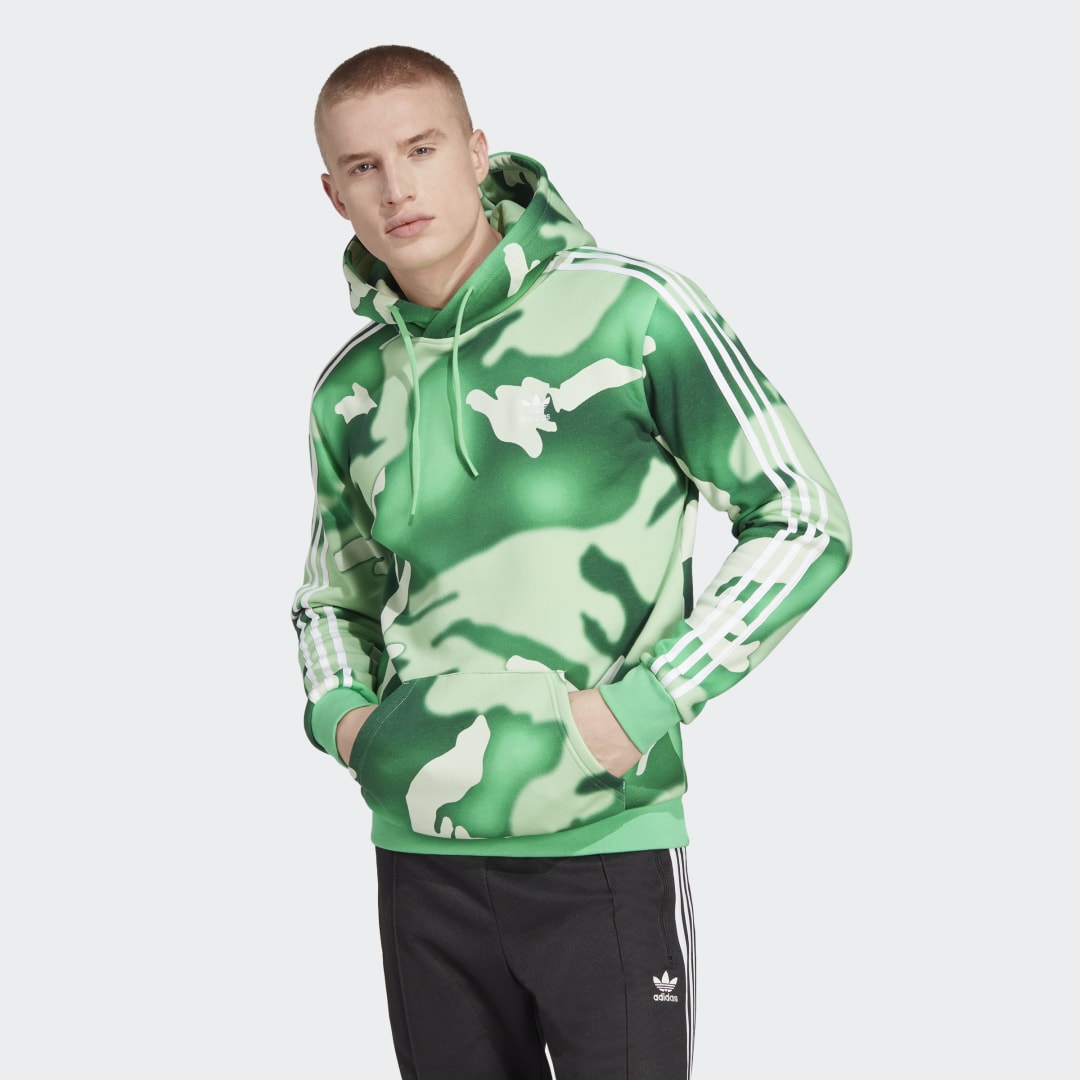 Суитчър adidas Originals Graphics Camo Allover Print Зелено | HZ1158, 0