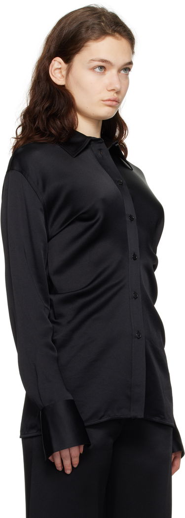 Риза TOTEME TOTEME Slouch Waist Button-Down Shirt Черно | 251-WRT4282-FB0344, 1