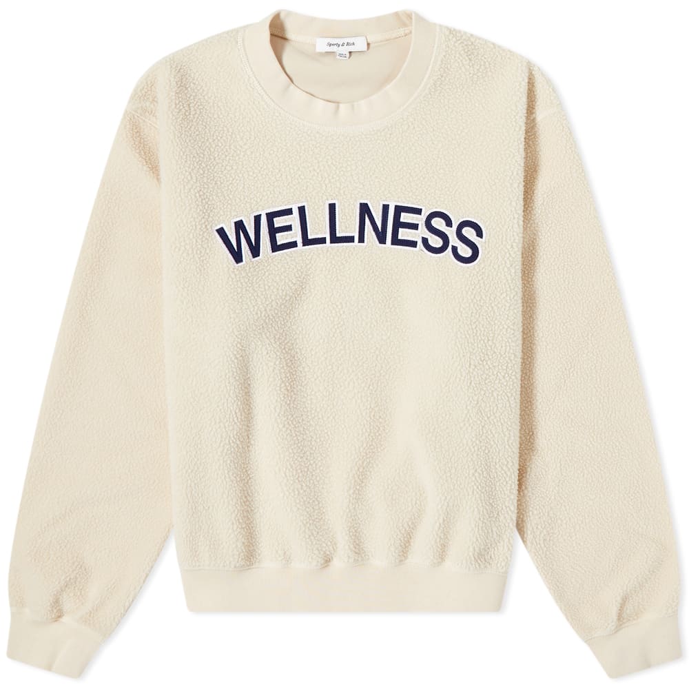 Суитчър Sporty & Rich Wellness Sherpa Sweatshirt Бежово | CR666CR, 0
