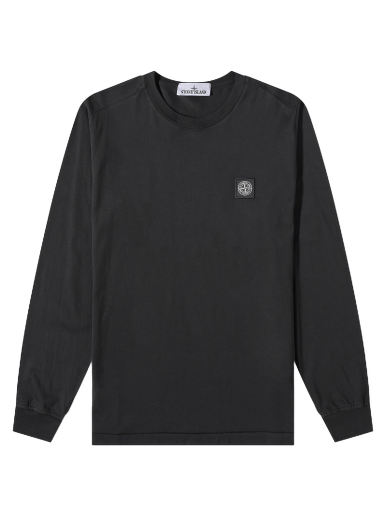 Тениска Stone Island Long Sleeve Patch Tee Черно | 101522713-A0029