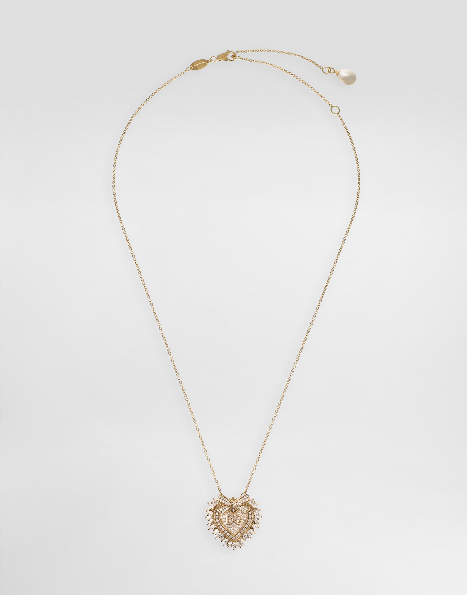 Колие Dolce & Gabbana Dolce & Gabbana Devotion 18 Carat Yellow Gold Diamond Heart Pendant Necklace Металик | WNND1KWYEDWZOO00, 0