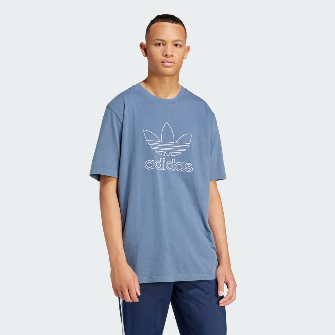Тениска adidas Originals Adicolor Outline Trefoil Tee Синьо | IR8002, 0