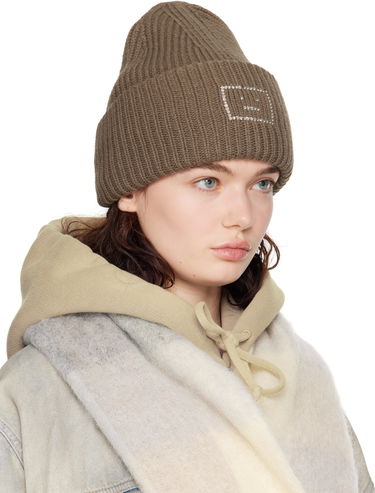 Шапка Acne Studios Acne Studios Embellished Face Logo Beanie Кафяво | C40390-, 1