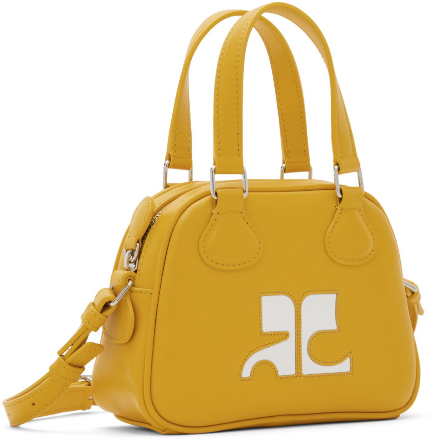 Дамска чанта Courrèges Mini Leather Bowling Bag Жълто | 124GSA083CR0027, 1
