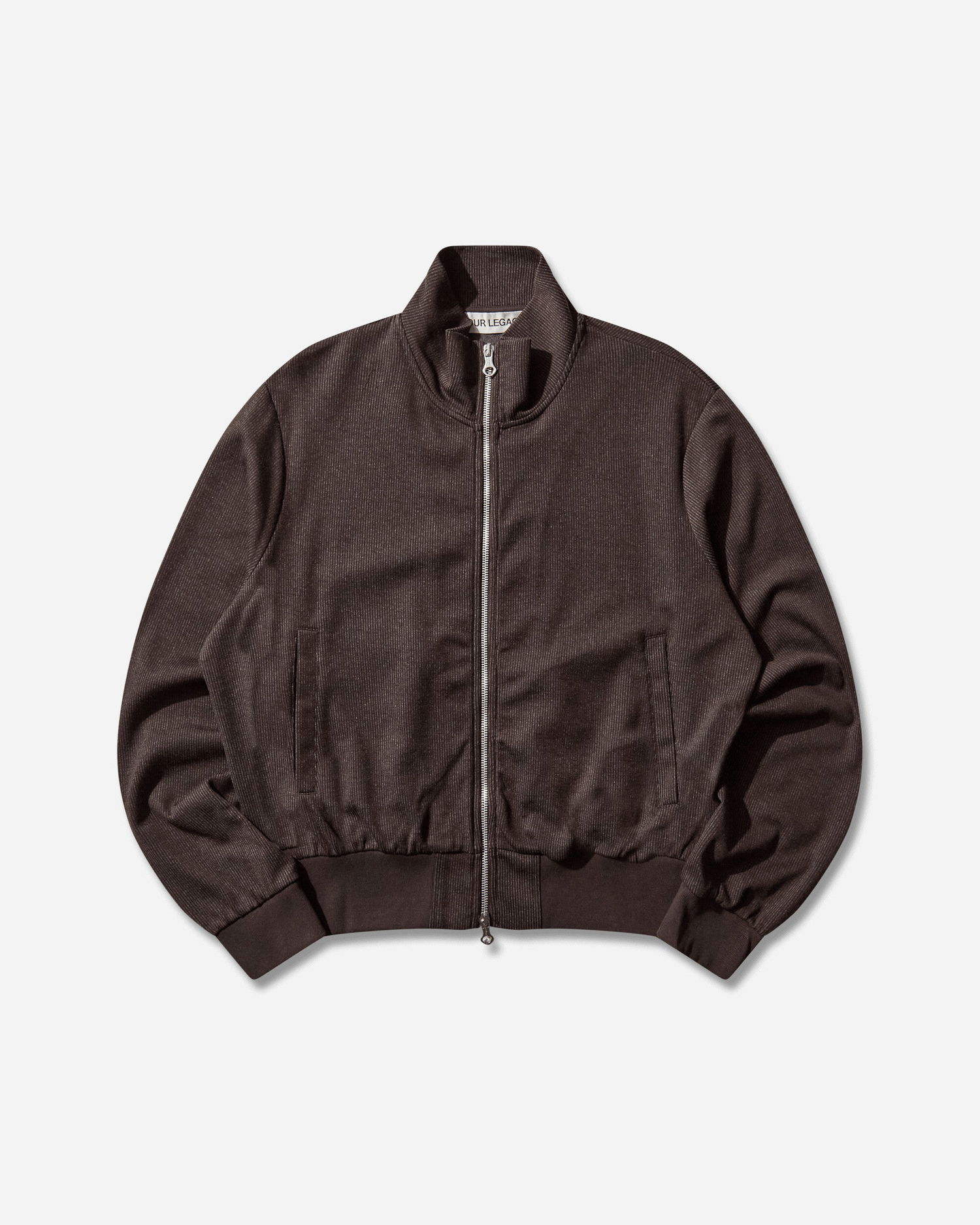 Яке бомбър OUR LEGACY Mob Jacket Track and Field Pinstripe Кафяво | M4256MT 001, 0