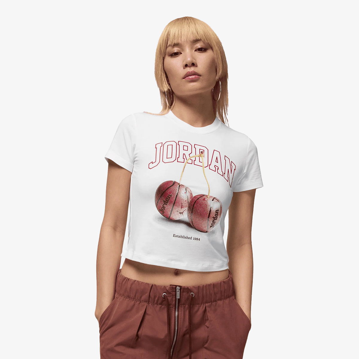 Съкратен топ Nike Jordan Break Crop Graphic T-Shirt Бяло | IH2531-100, 0
