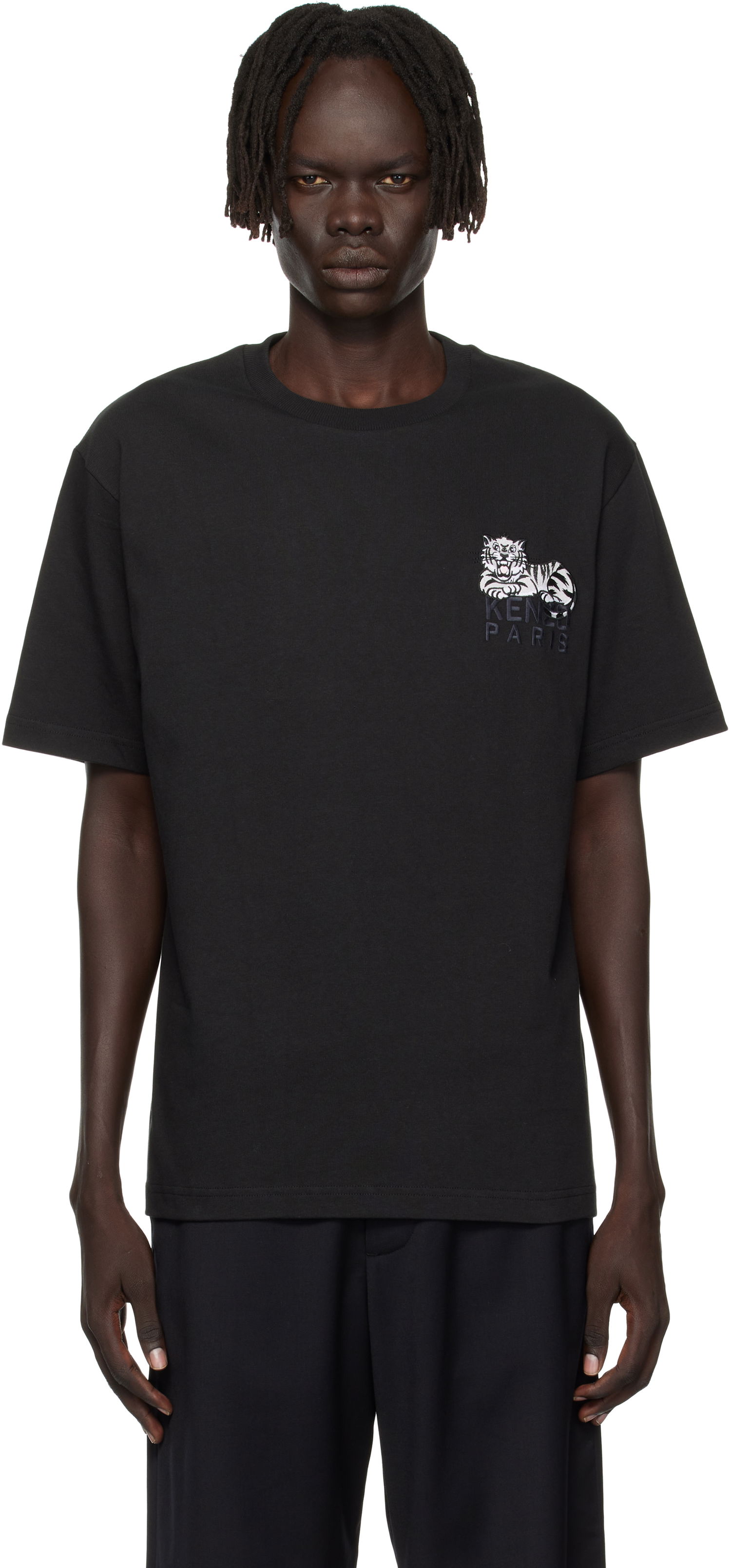 Тениска KENZO Kenzo Paris 'KENZO Happy Tiger' Embroidered T-Shirt Черно | FF65TS2554SI, 0