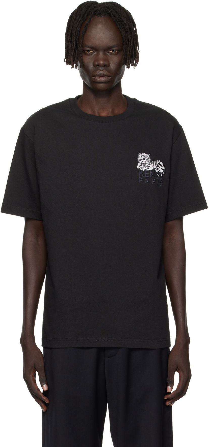 Тениска KENZO Kenzo Paris 'KENZO Happy Tiger' Embroidered T-Shirt Черно | FF65TS2554SI