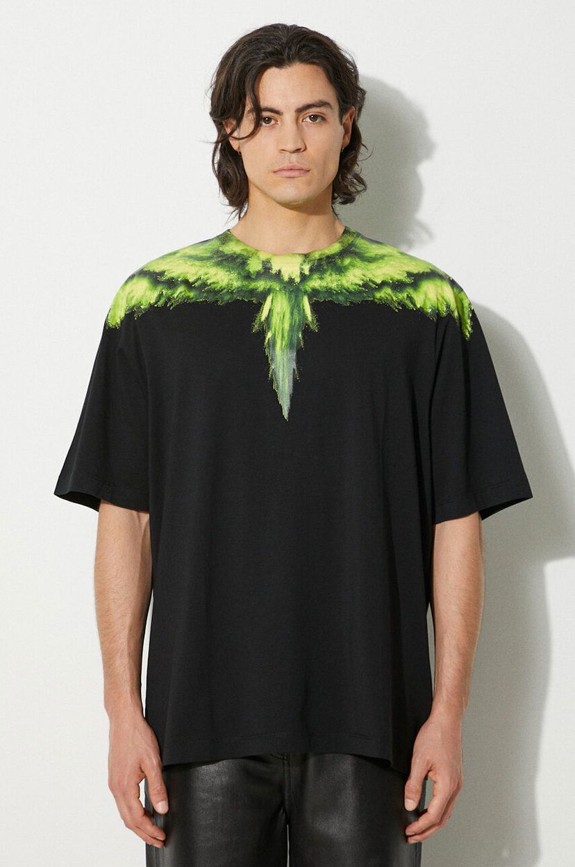 Тениска Marcelo Burlon T-Shirt With Print Черно | CMAA054F24JER0011055