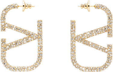 Обеци Valentino Valentino Garavani Crystal VLogo Signature Earrings Металик | 6W2J0G04YCW, 0