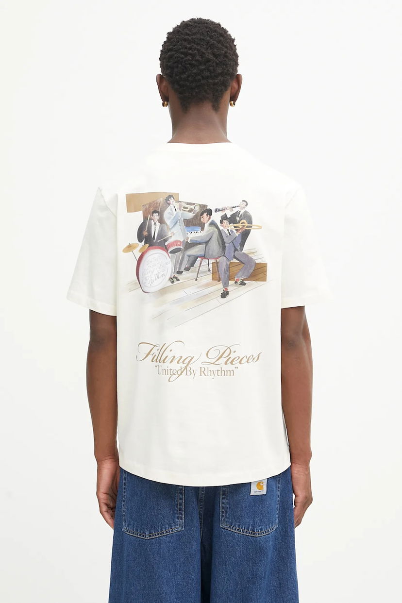 Тениска Filling Pieces Filling Pieces Band Graphic T-Shirt Бяло | 422520500238