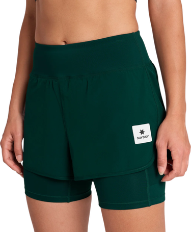 Къси панталони Saysky Saysky Women's Pace 2 in 1 3" Shorts Зелено | owrsh23c317-owrsh23c317, 0