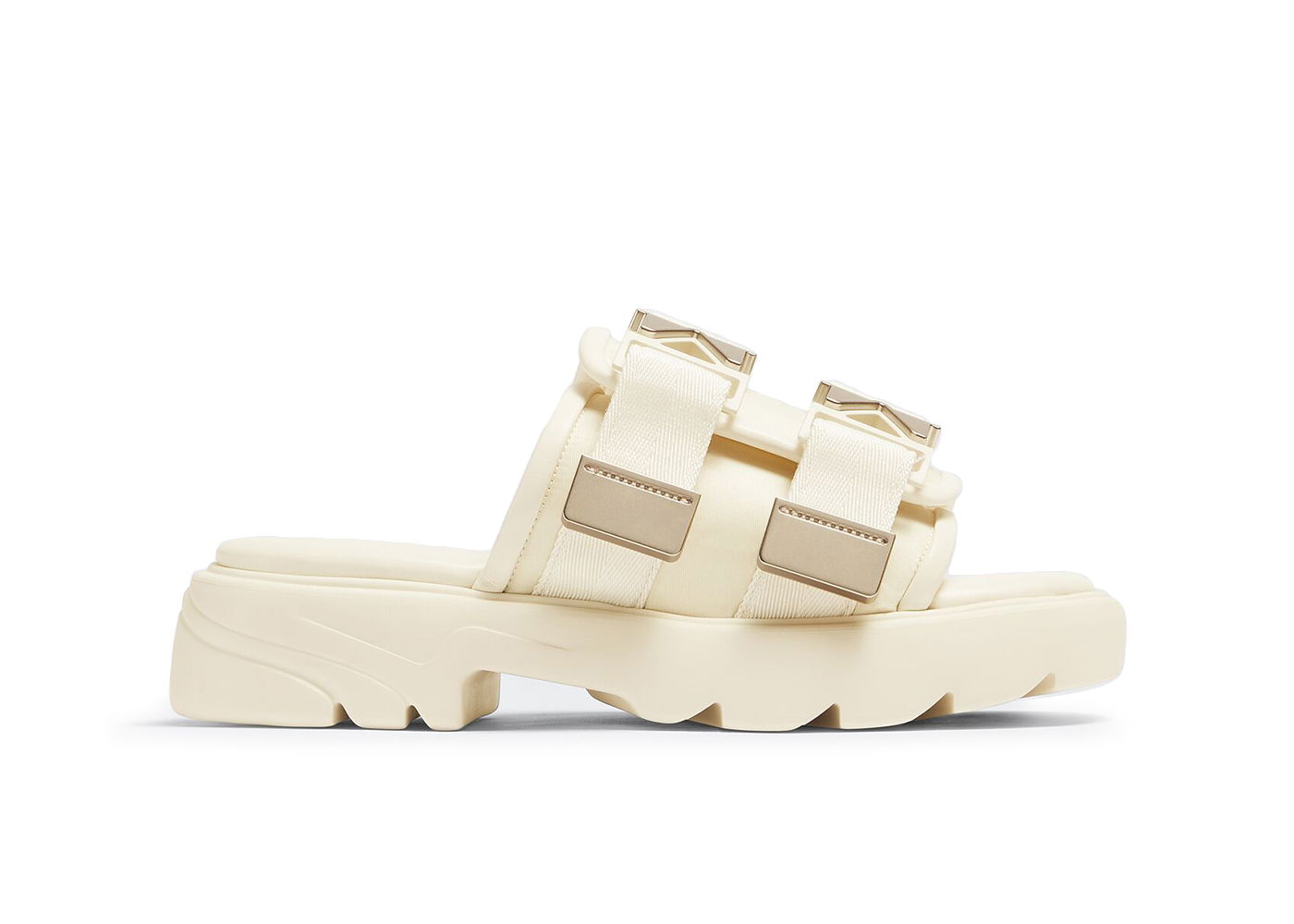 Кецове и обувки Bottega Veneta Flash Buckle Strap Platform Sandals Бяло | 690097V0DS22916, 0