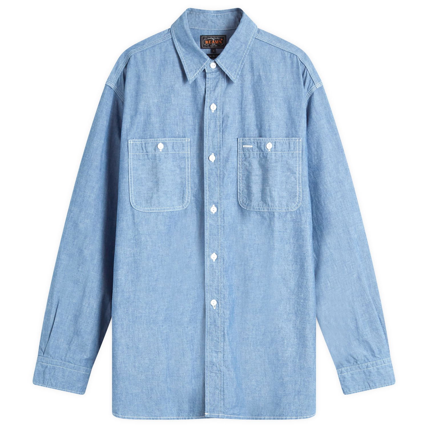 Риза BEAMS Beams Plus Work Shirt Синьо | 3811-0924-139-70, 0