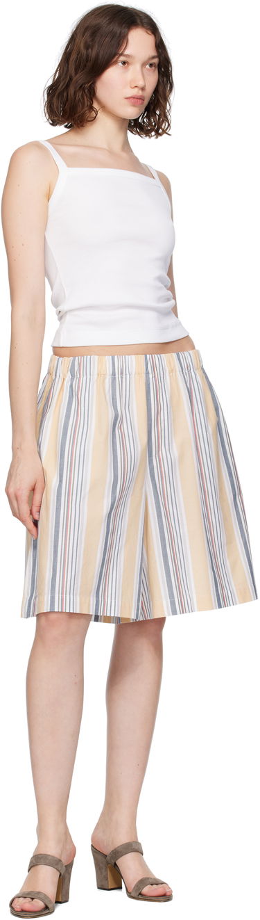 Къси панталони Baserange Baserange Stave Striped Casual Shorts Жълто | SHST-PO-SU25, 3