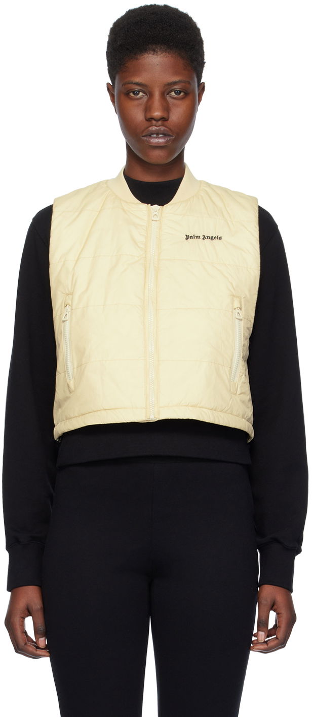 Жилетка Palm Angels Classic Vest Бяло | PWEA118S24FAB0010310, 0