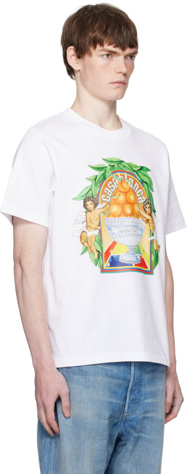 Тениска Casablanca Casablanca Triomphe D'Orange Graphic Tee Бяло | MPF25-JTS-001-23-EX-FLANNELS, 1