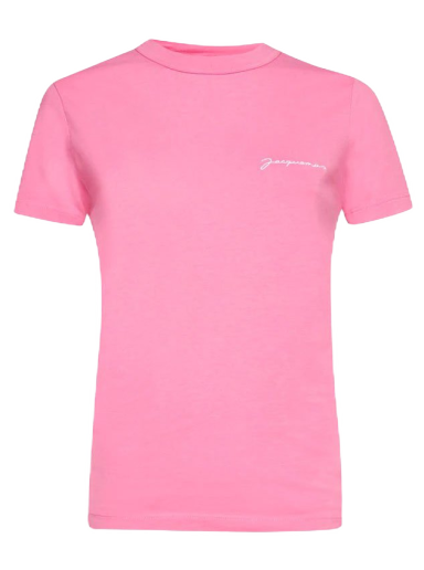 Тениска Jacquemus Ladies Embroidered Logo Розово | 211JS003-2160