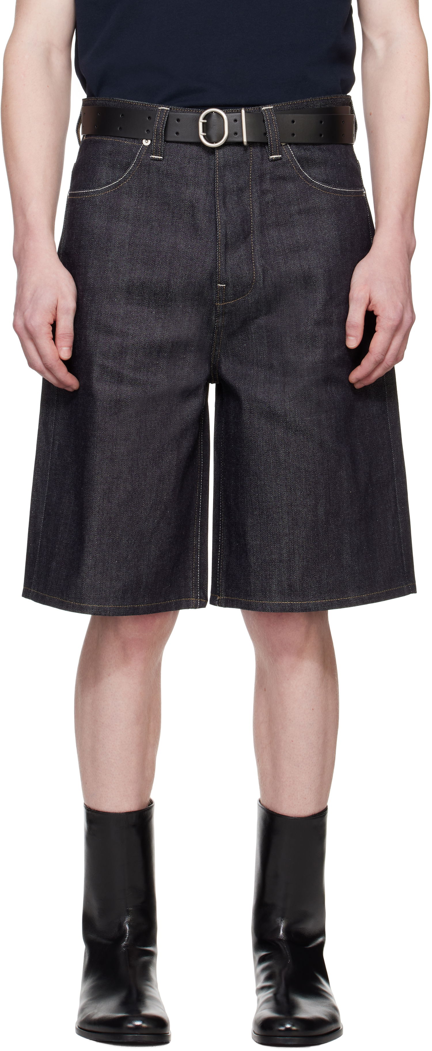 Къси панталони Jil Sander Jil Sander Raw Denim Shorts Синьо | J23KA0110_J45041, 0