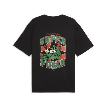 Тениска Puma Super PUMA Graphics Relaxed Fit T-Shirt Черно | 629639_01, 4