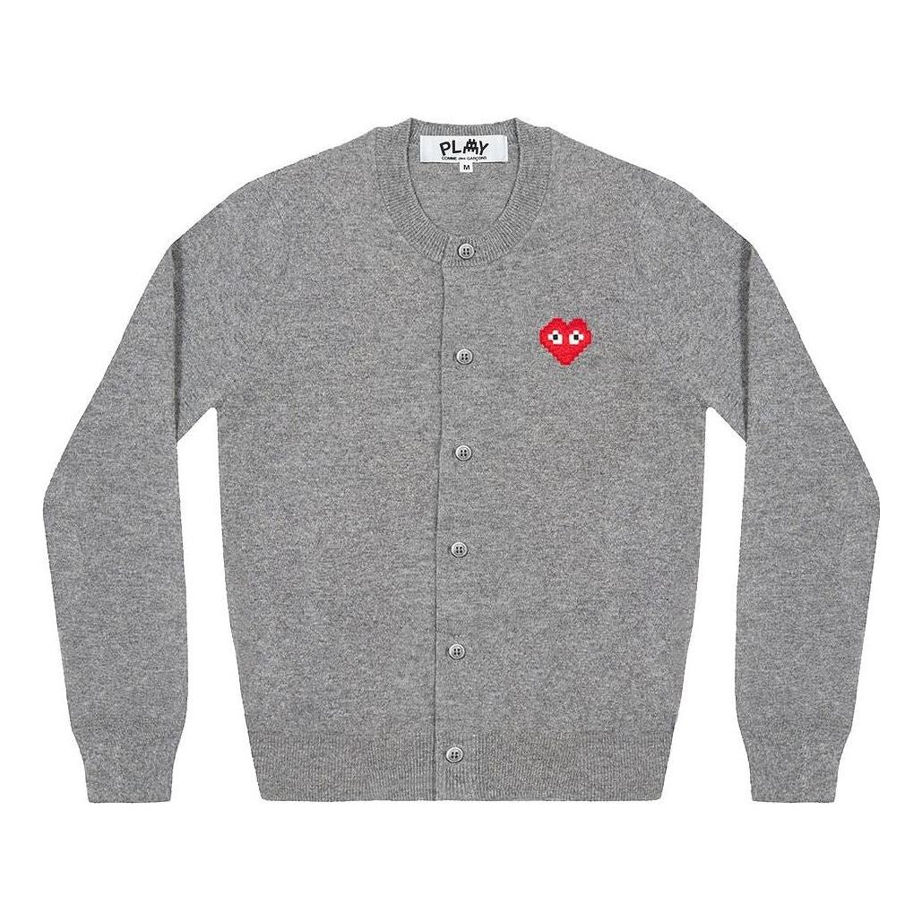 Пуловер Comme des Garçons COMME des GARCONS PLAY Women's Cardigan with Invader Emblem Сиво | AZ-N083-051-2, 0